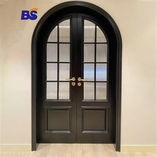 Solid Wood Door Plain Design Interior Handle for Coldstorage Villa Main Double Single Leaf Wooden Cabinet Solid Wood Door