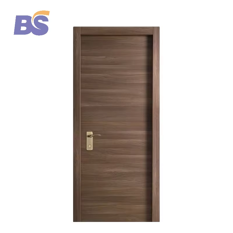 Interior Wood Doors Bedroom Wooden Door Customized Design Waterproof Polish Panel Modern Interior Doors for Houses Villa Hotels